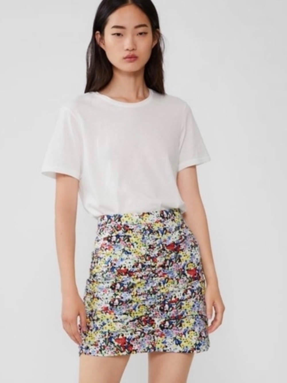 Floral Multi-Color Mini Skirt